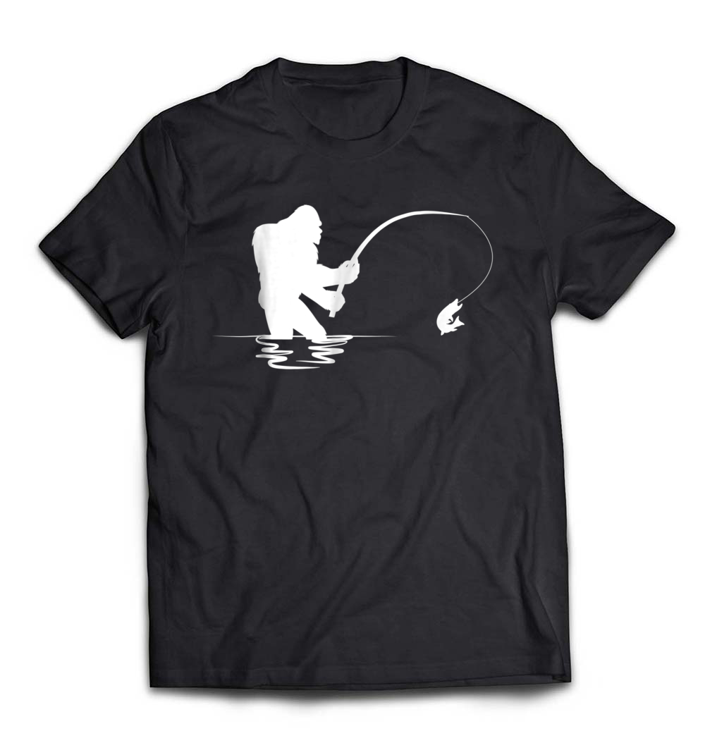 Fishing Bigfoot Funny Sasquatch Fish T-Shirt: A Hilarious Tribute to Anglers and Legends